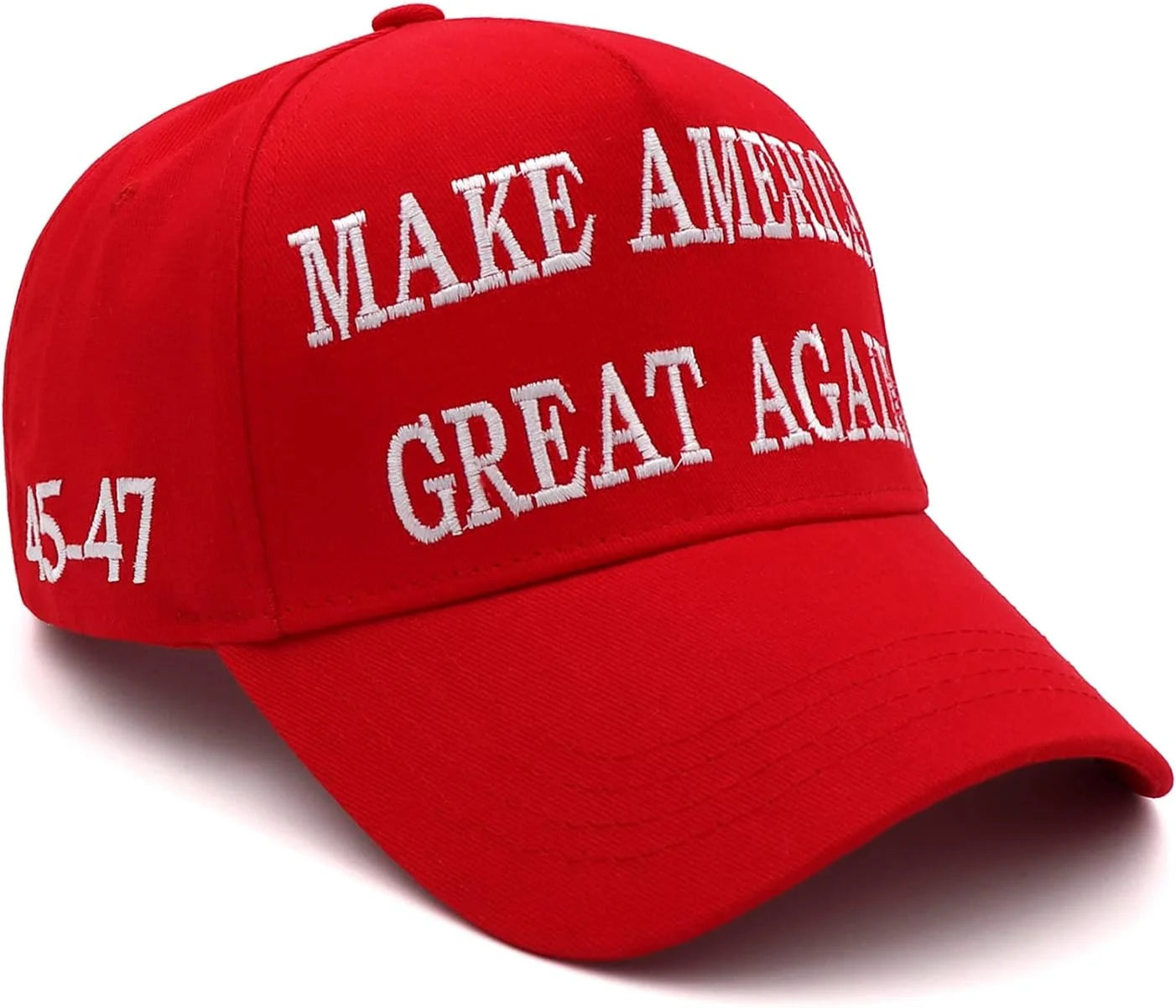 2Pc Trump 2024 MAGA Hat - Make America Great Again Donald Trump 45, 47 Presidential Campaign Red Cap with USA Flag