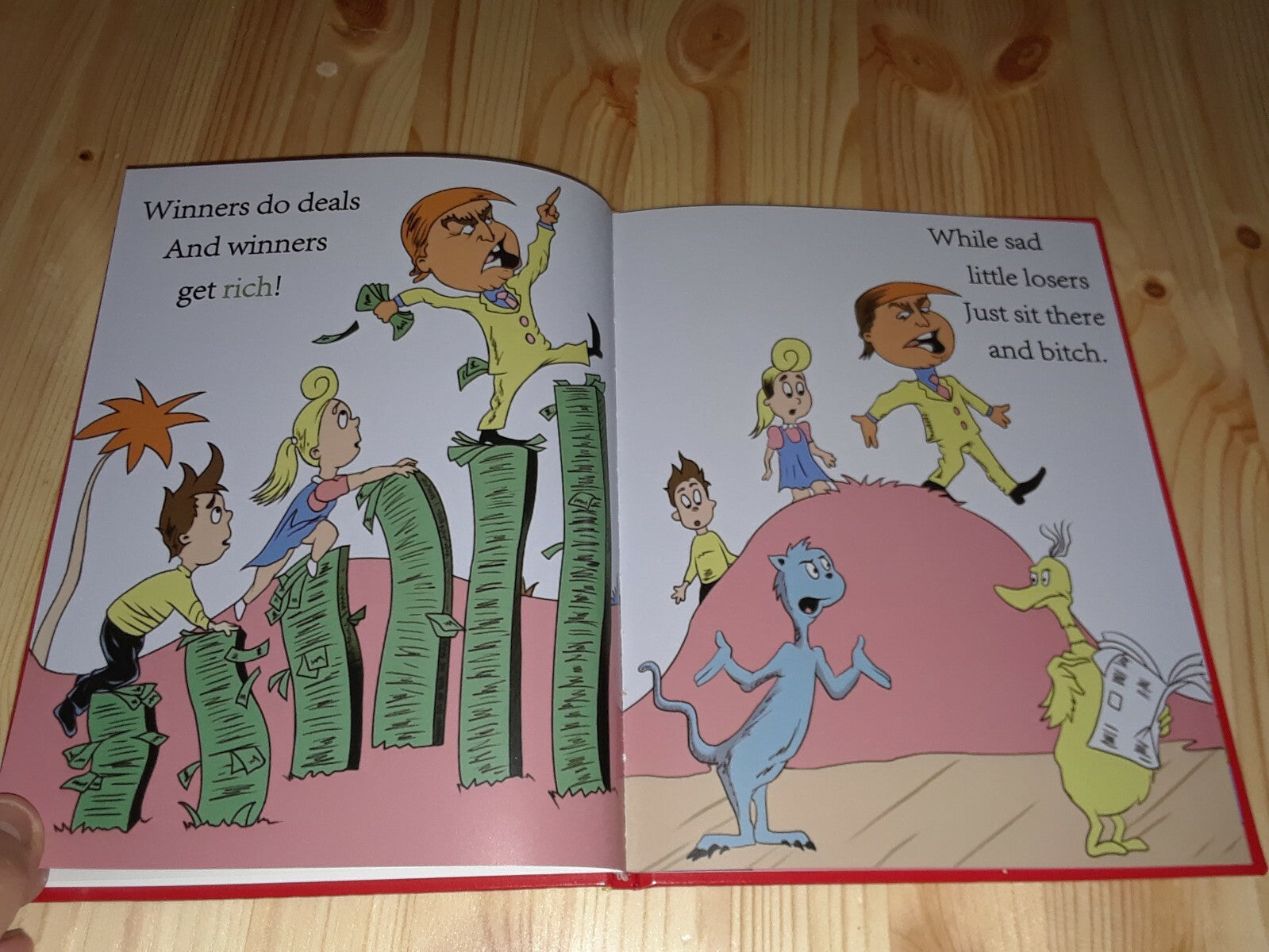 "Hardcover" Winners Aren'T Losers Children'S Book Donald Trump Made in the USA.