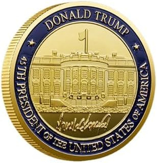 United States 45Th 47Th President Donald Trump Inauguration Challenge Coin Gold-