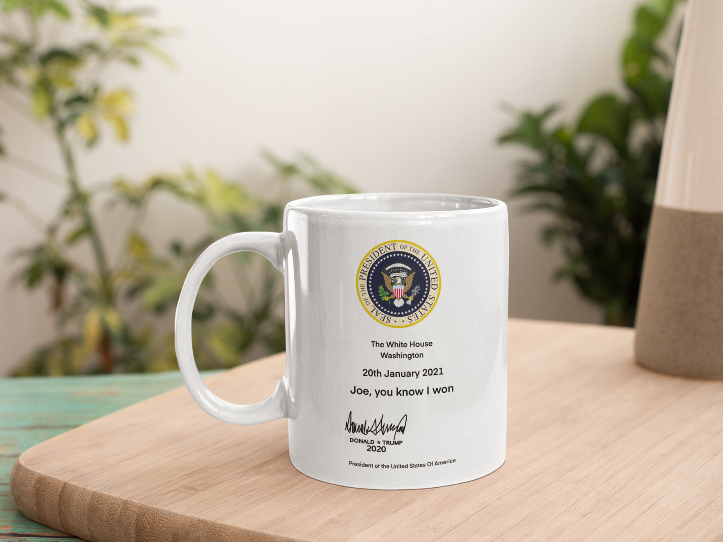 JOE YOU KNOW I WON MUG FUNNY TRUMP WHITE HOUSE NOTE 2021 TRUMP MUG GIFT MUG