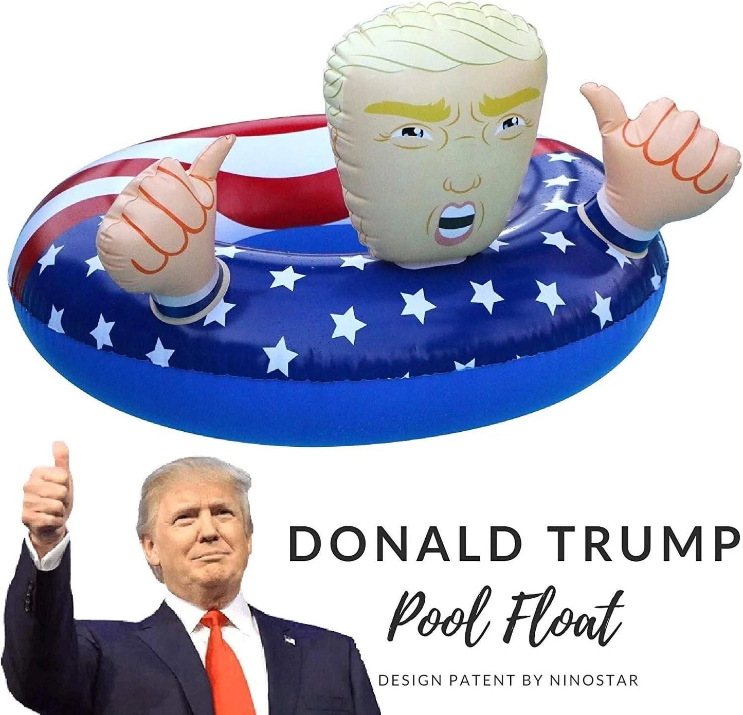 Pool Float Ring Inflatable Donald Trump Swimming Pool Tube for Adults and Kids 42 Inches