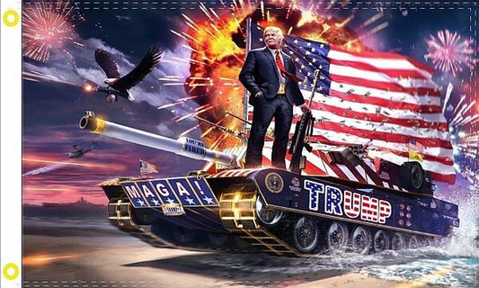 Trump Tank Flag 3X5 FT Make America Great Again MAGA Trump 2024