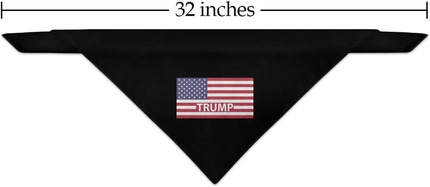 President Trump American Flag Dog Pet Bandana - Black