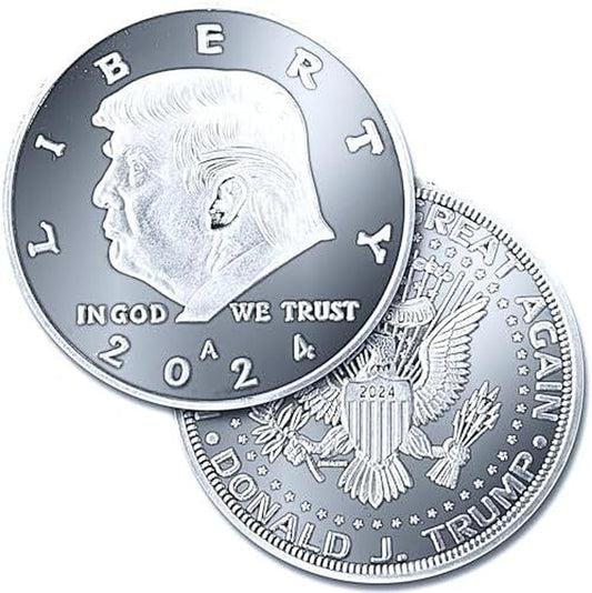 Donald Trump Silver Coin 2024 with Certificate of Authenticity, President Coin,