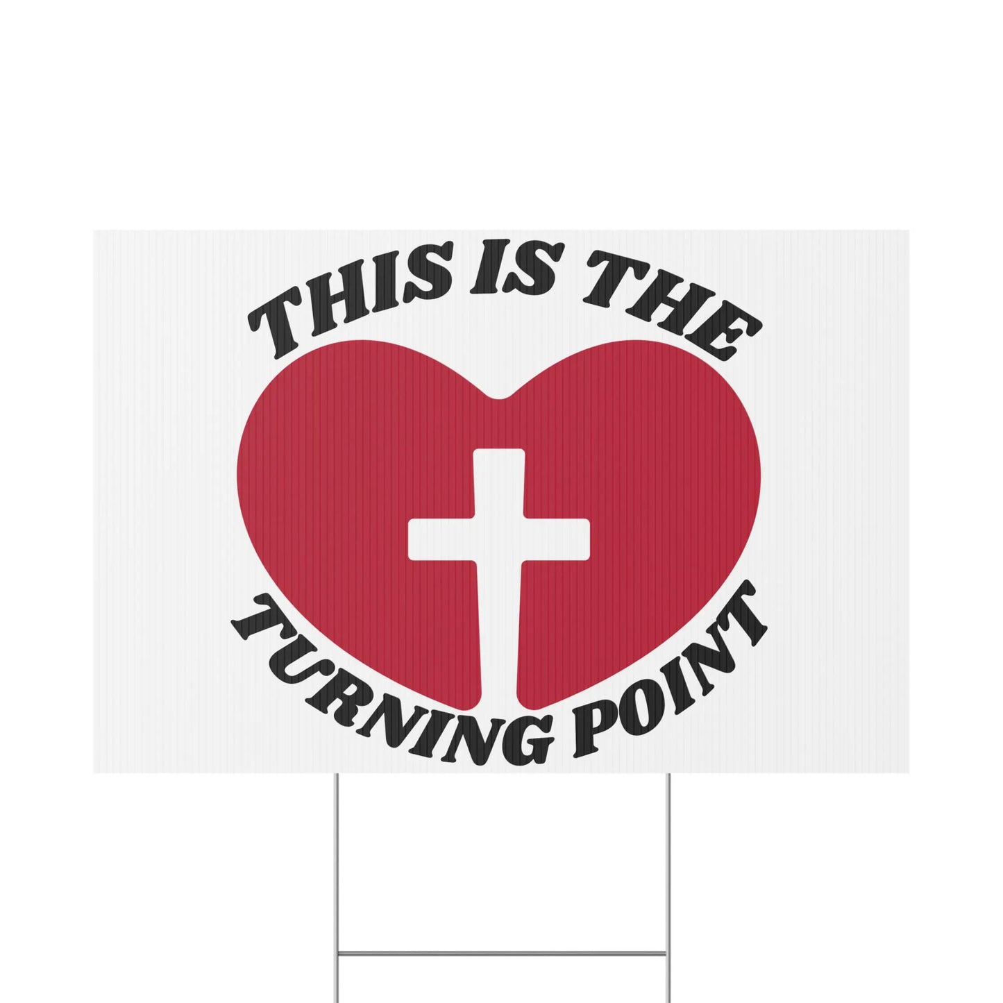 Charlie Kirk This Is the Turning Point Political Plastic Yard Sign Republican Lawn Decoration, Patriotic Outdoor Signage