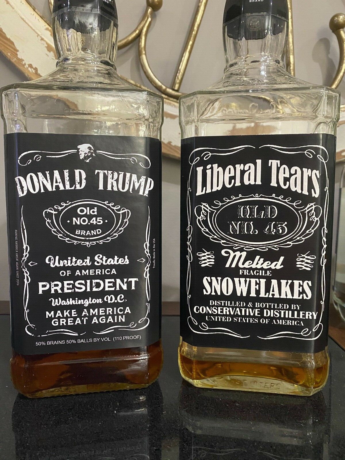 Trump 2024 Gift Donald Trump JD Bottle Label FJB *THE ORIGINAL LABEL*