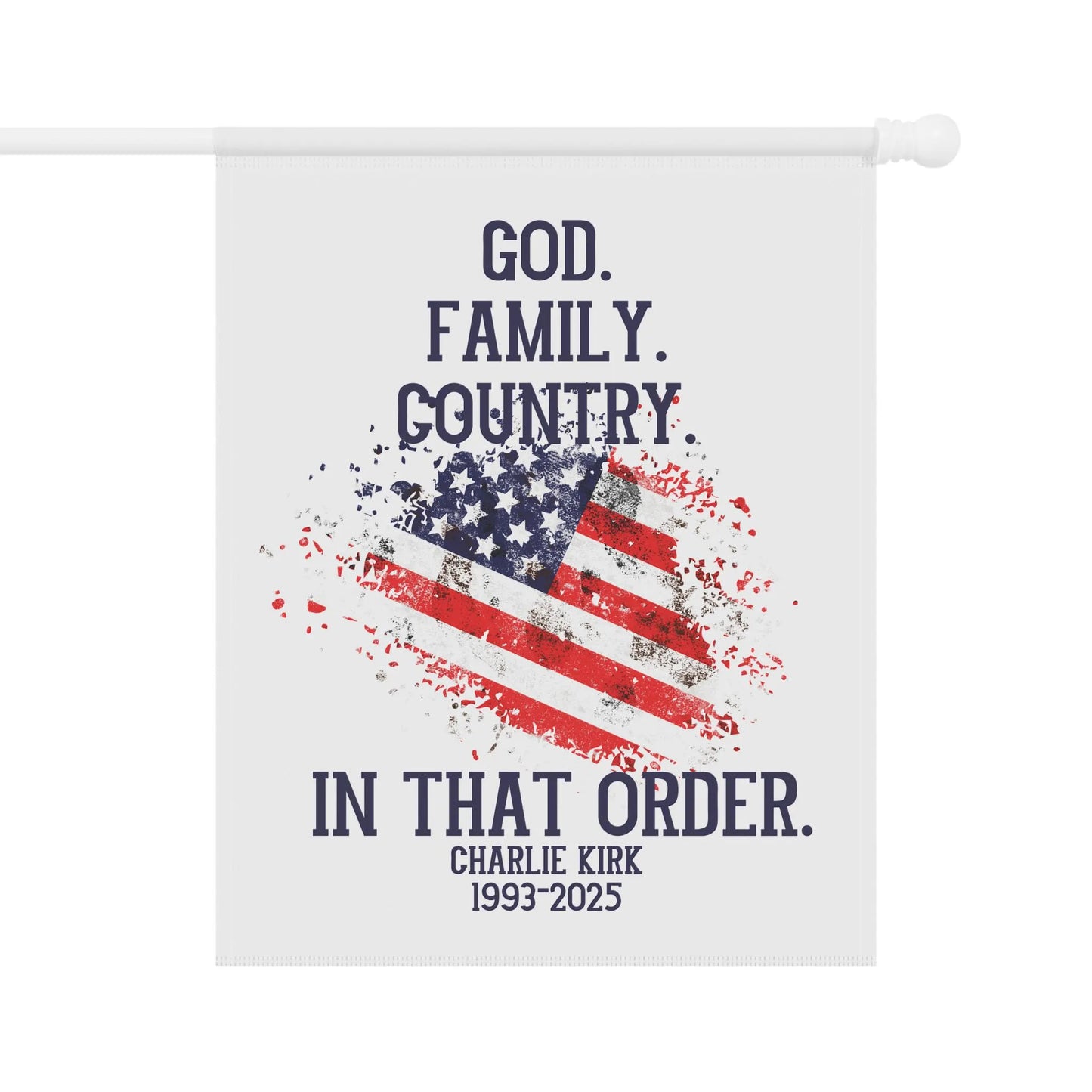 Charlie Kirk Merch, Republican House Flag, USA House Banner, Garden Flag USA, Gift for Republican, Support Charlie Kirk