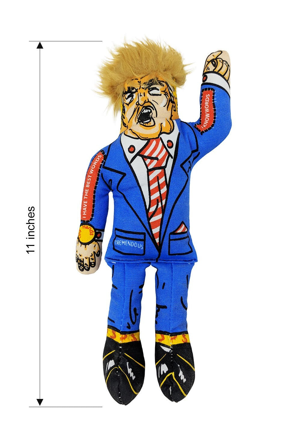 Donald Trump Durable Chew Toy for Dogs with Squeaker