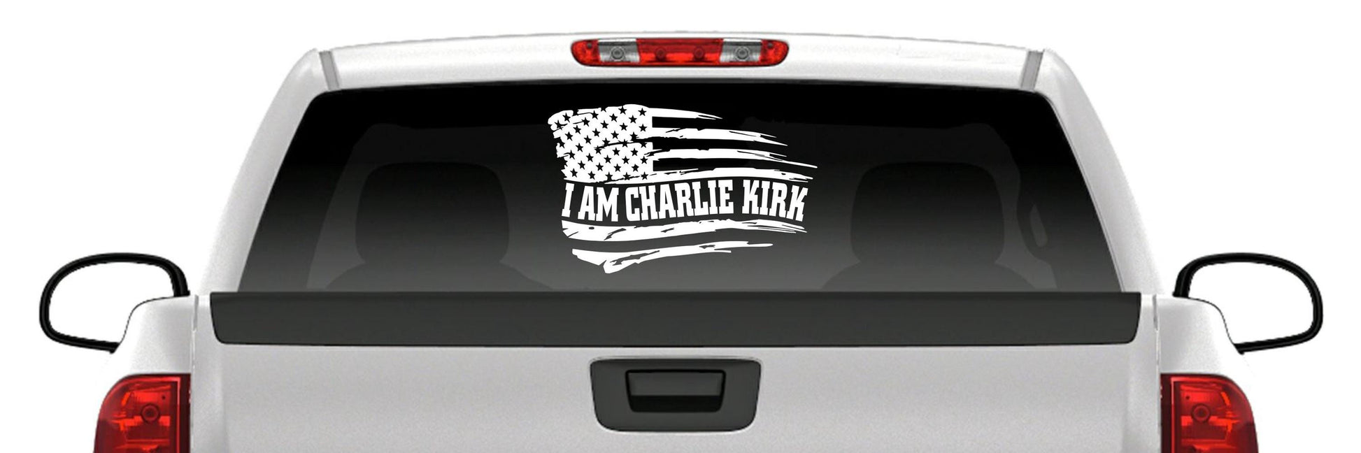 I Am Charlie Kirk Flag Sticker Vinyl Decal Car Truck