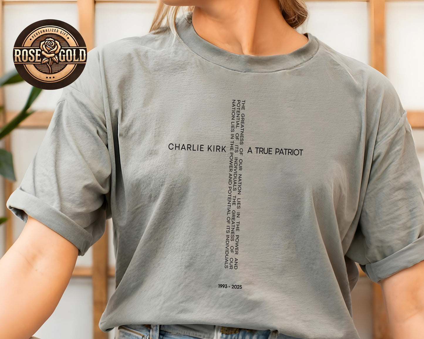 Comfort Colors® Charlie Kirk a True Patriot Shirt, Christian Cross Shirt, Charlie Kirk Sweatshirt, Justice for Charlie Kirk, Freedom Sweater