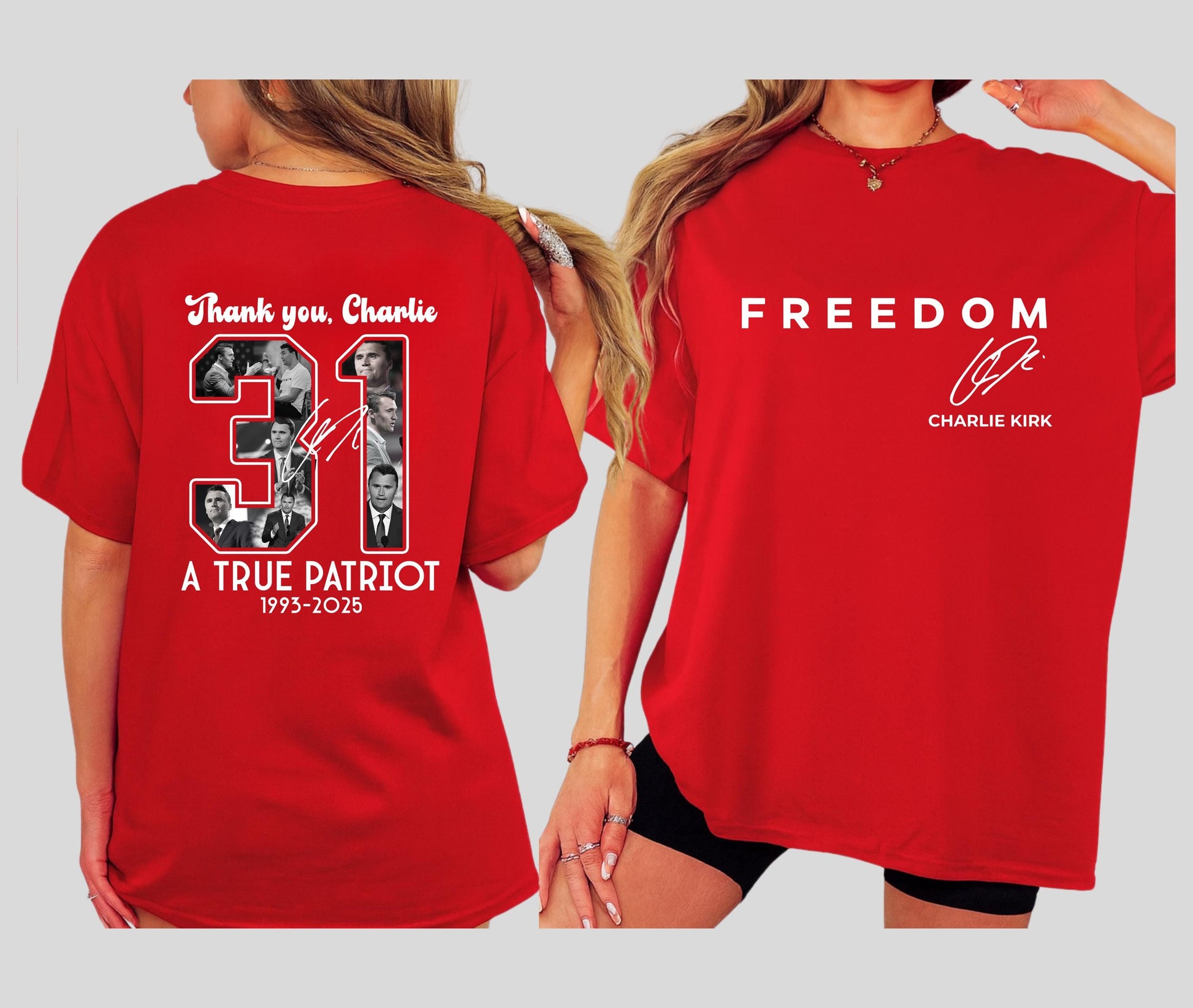 Freedom Charlie Kirk Memorial Shirt – Thank You Charlie 31 True Patriot 1993-2025 Tribute Tee USA Supporter T-Shirt