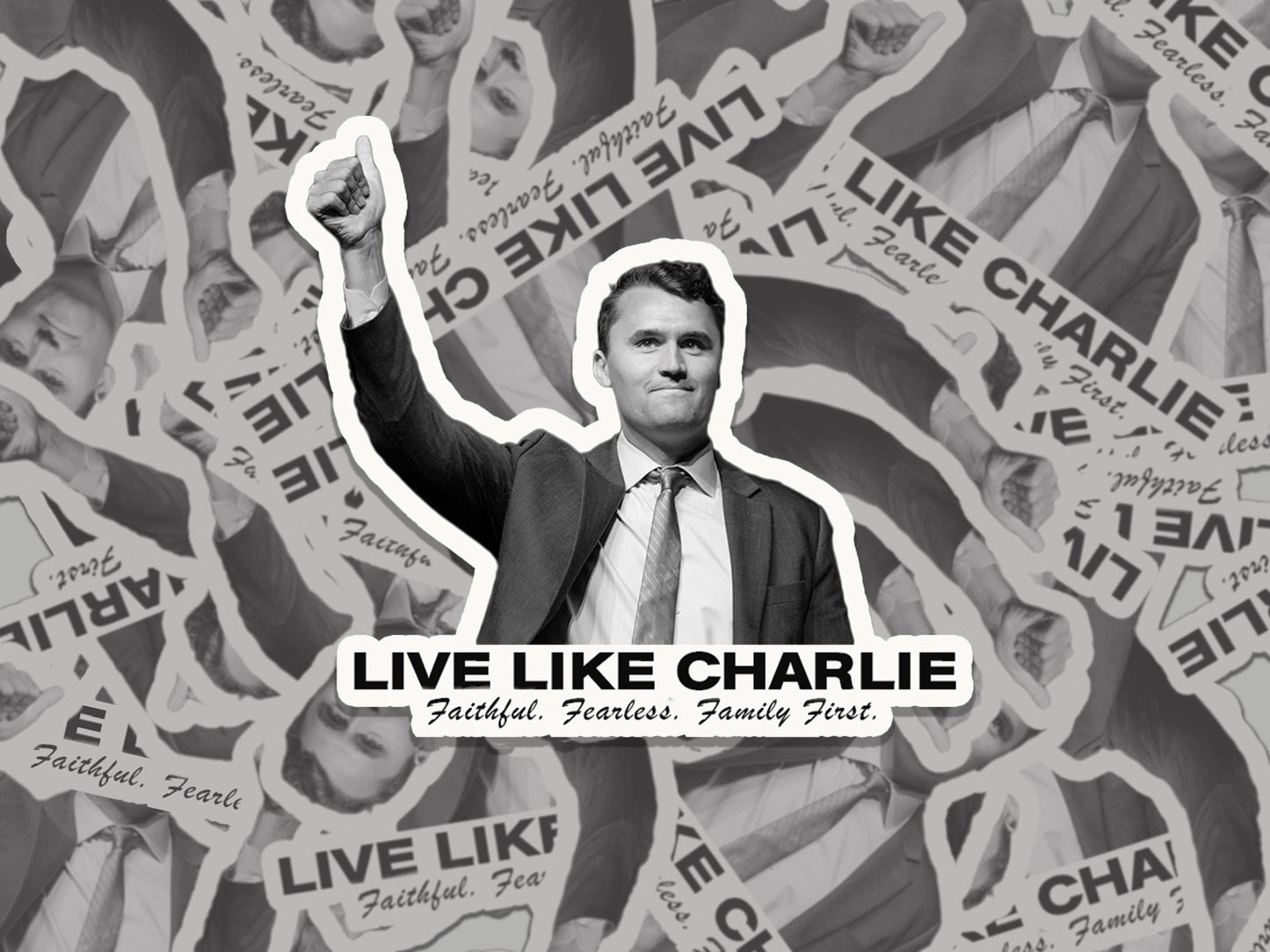 Charlie Kirk Memorial Vinyl Sticker — Freedom of Speech