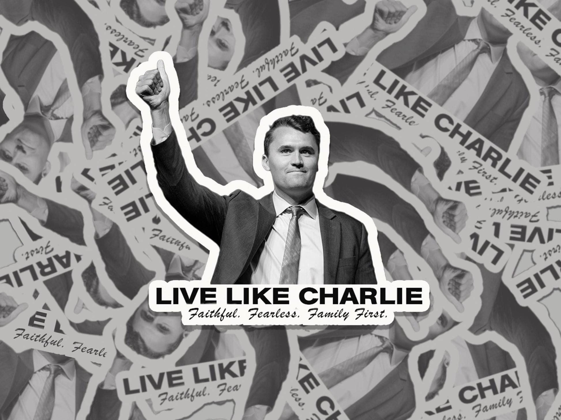 Charlie Kirk Memorial Vinyl Sticker — Freedom of Speech
