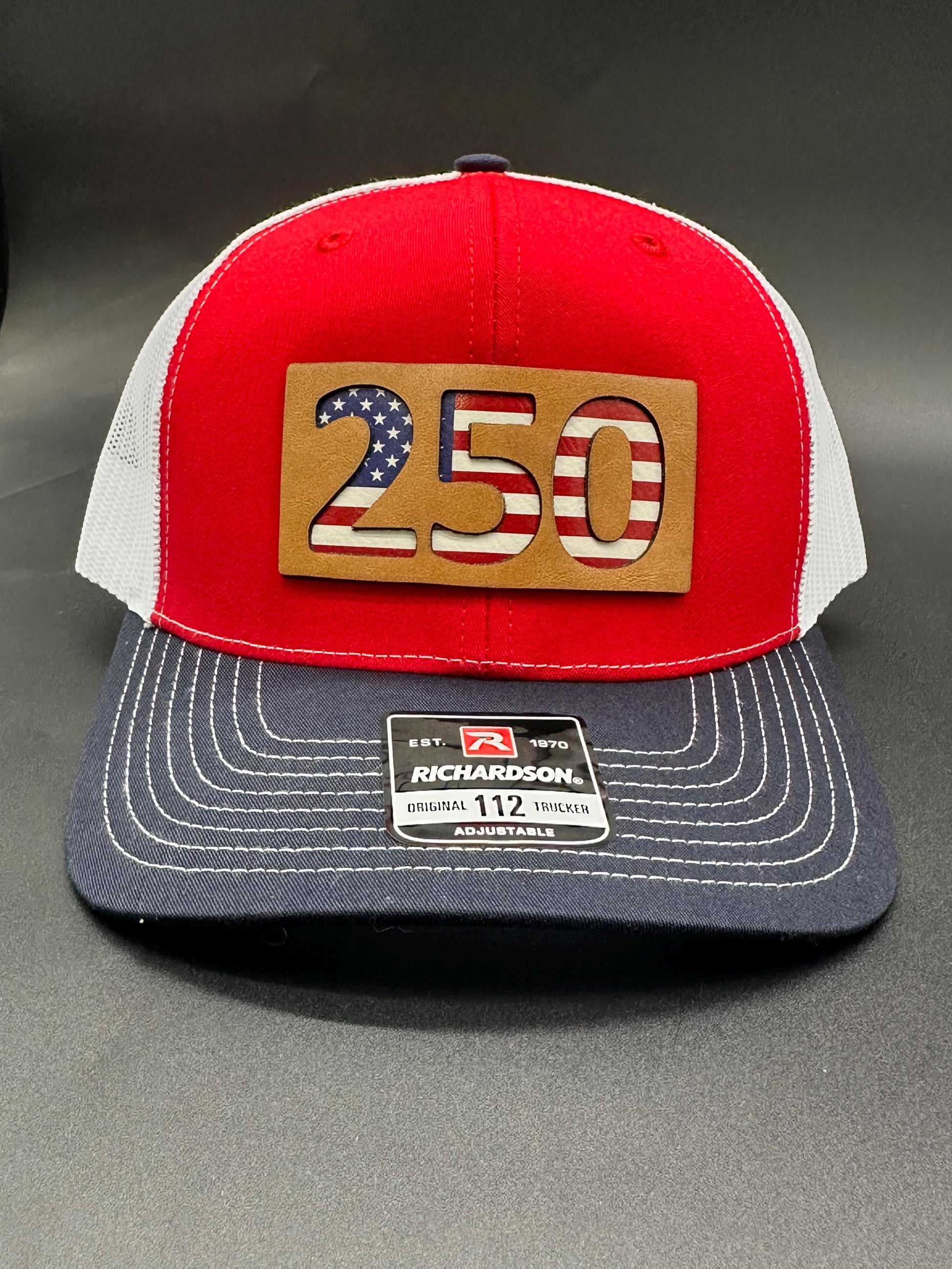 250 Year USA Hat (Dual Layer Leather Patch Hat)