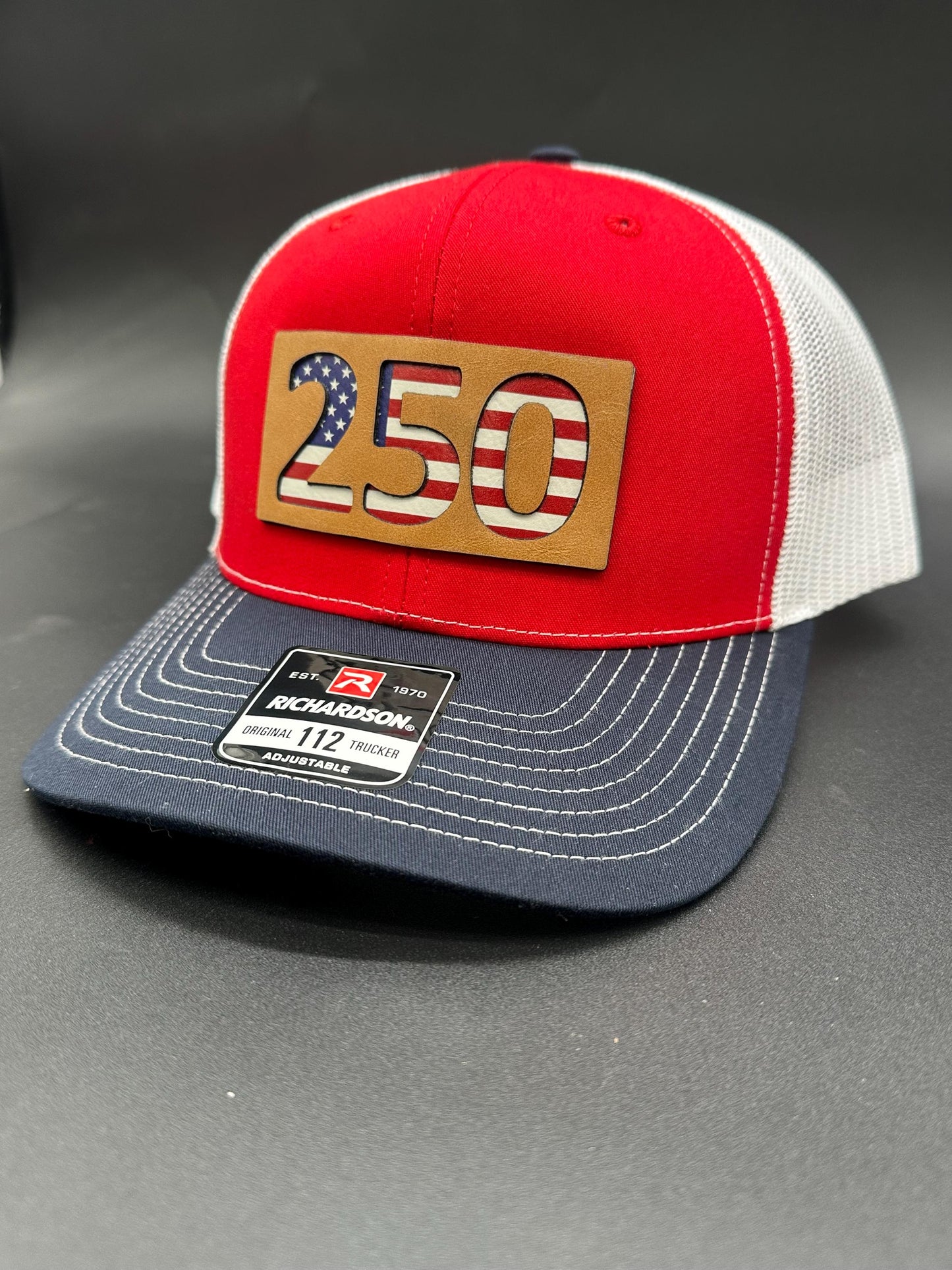 250 Year USA Hat (Dual Layer Leather Patch Hat)