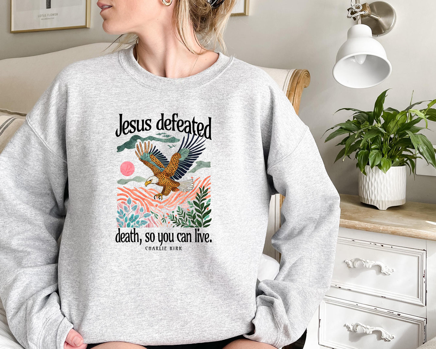 Charlie Kirk Shirt, Jesus Defeated Death so You Can Live Shirt, I Am Charlie Kirk, in Memory of Charlie Kirk