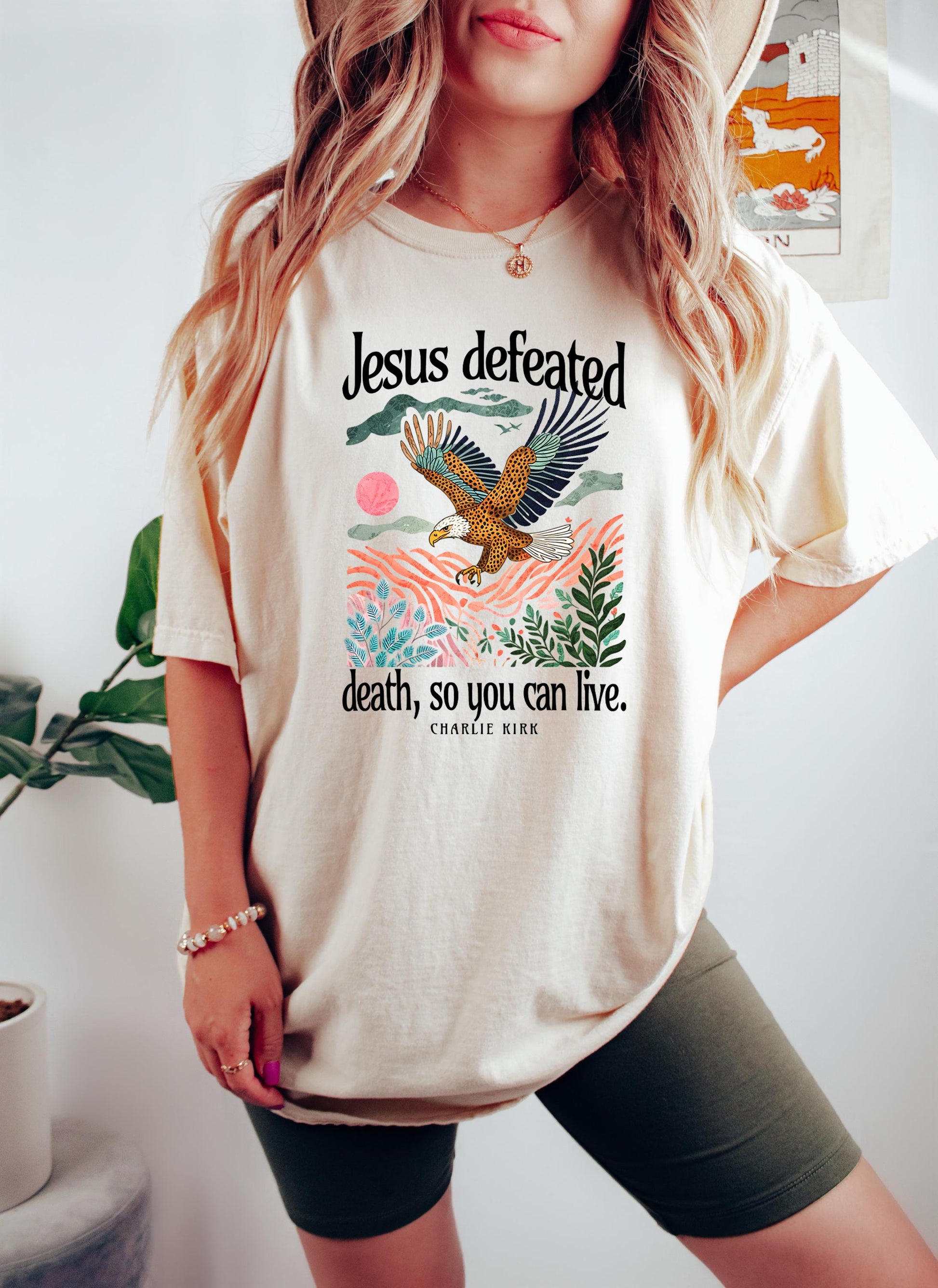 Charlie Kirk Shirt, Jesus Defeated Death so You Can Live Shirt, I Am Charlie Kirk, in Memory of Charlie Kirk
