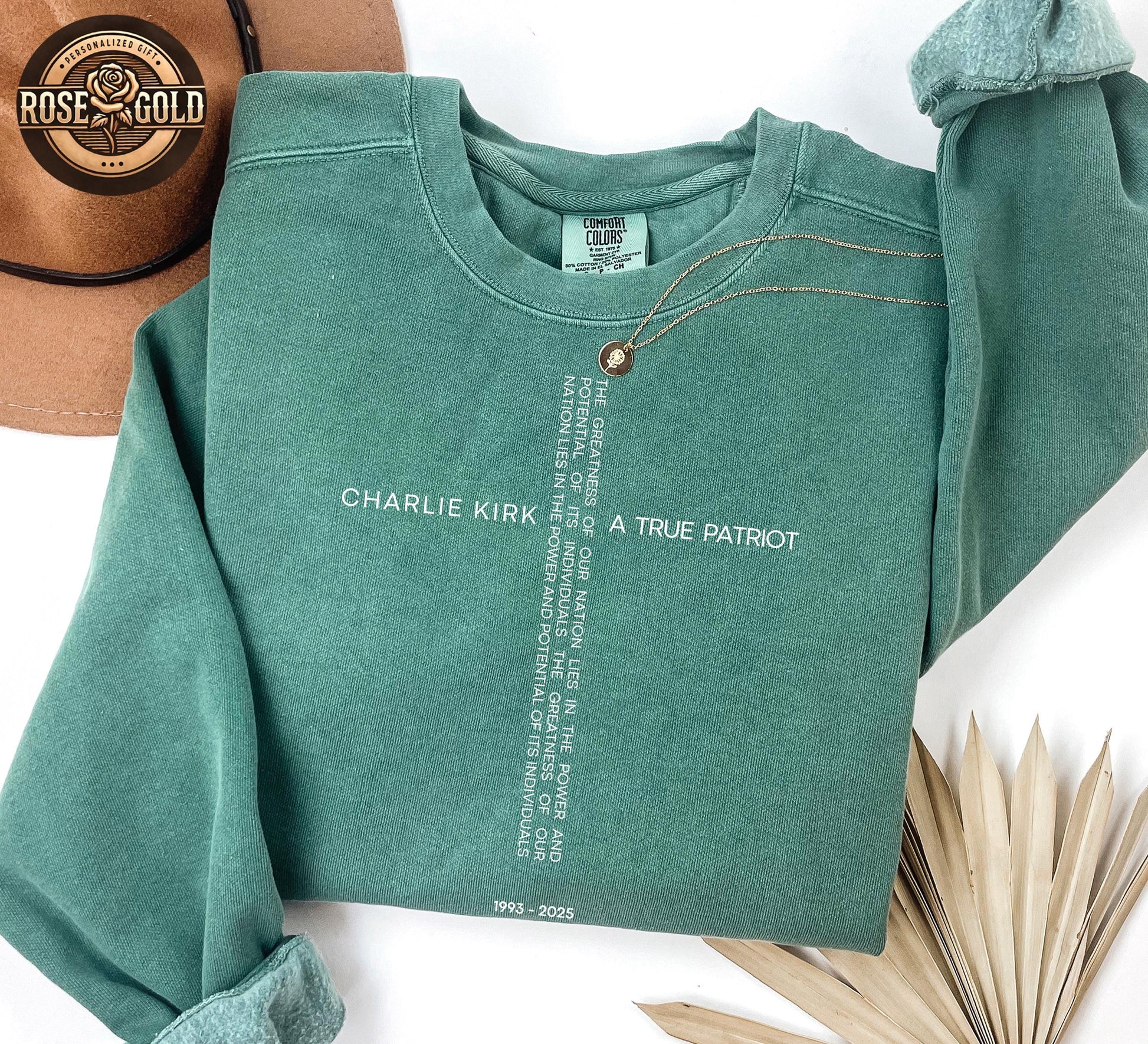 Comfort Colors® Charlie Kirk a True Patriot Shirt, Christian Cross Shirt, Charlie Kirk Sweatshirt, Justice for Charlie Kirk, Freedom Sweater