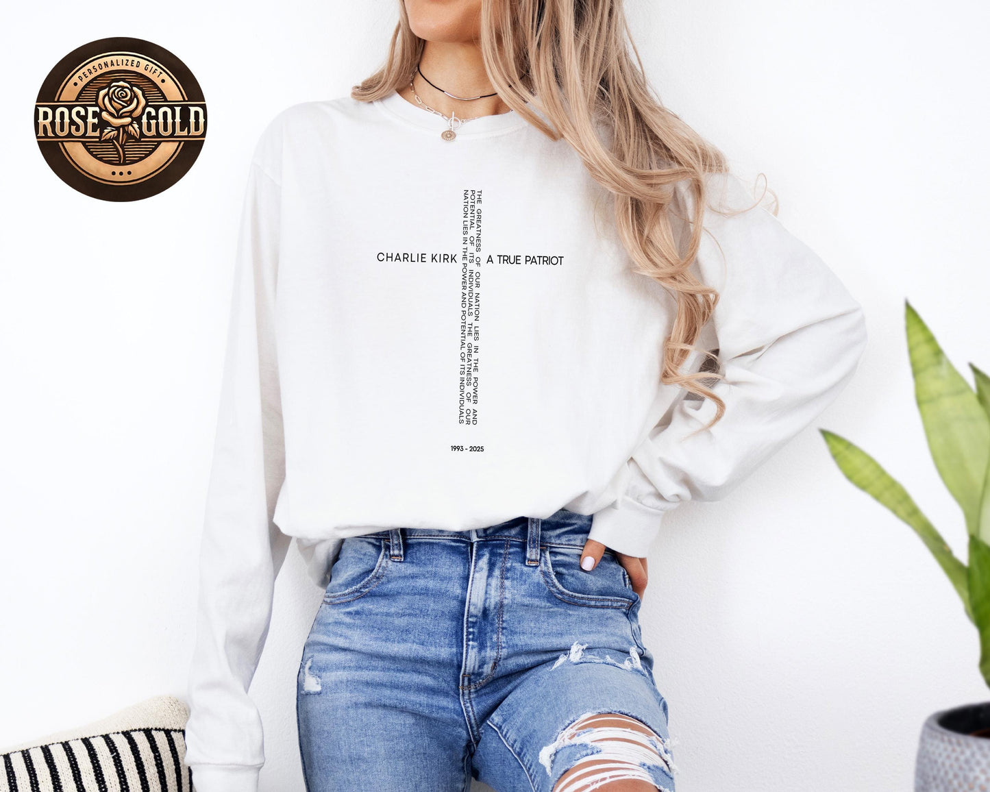 Comfort Colors® Charlie Kirk a True Patriot Shirt, Christian Cross Shirt, Charlie Kirk Sweatshirt, Justice for Charlie Kirk, Freedom Sweater