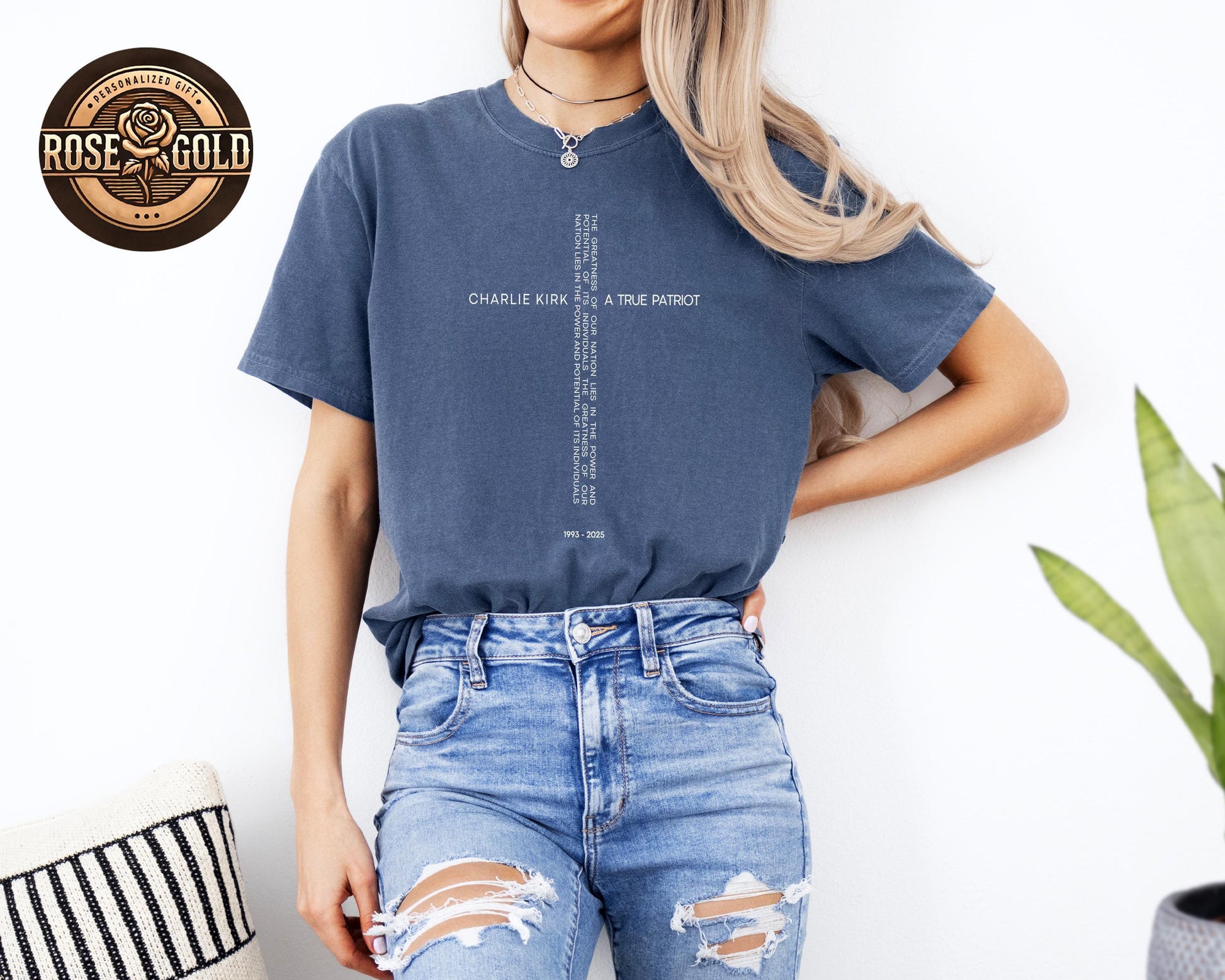 Comfort Colors® Charlie Kirk a True Patriot Shirt, Christian Cross Shirt, Charlie Kirk Sweatshirt, Justice for Charlie Kirk, Freedom Sweater