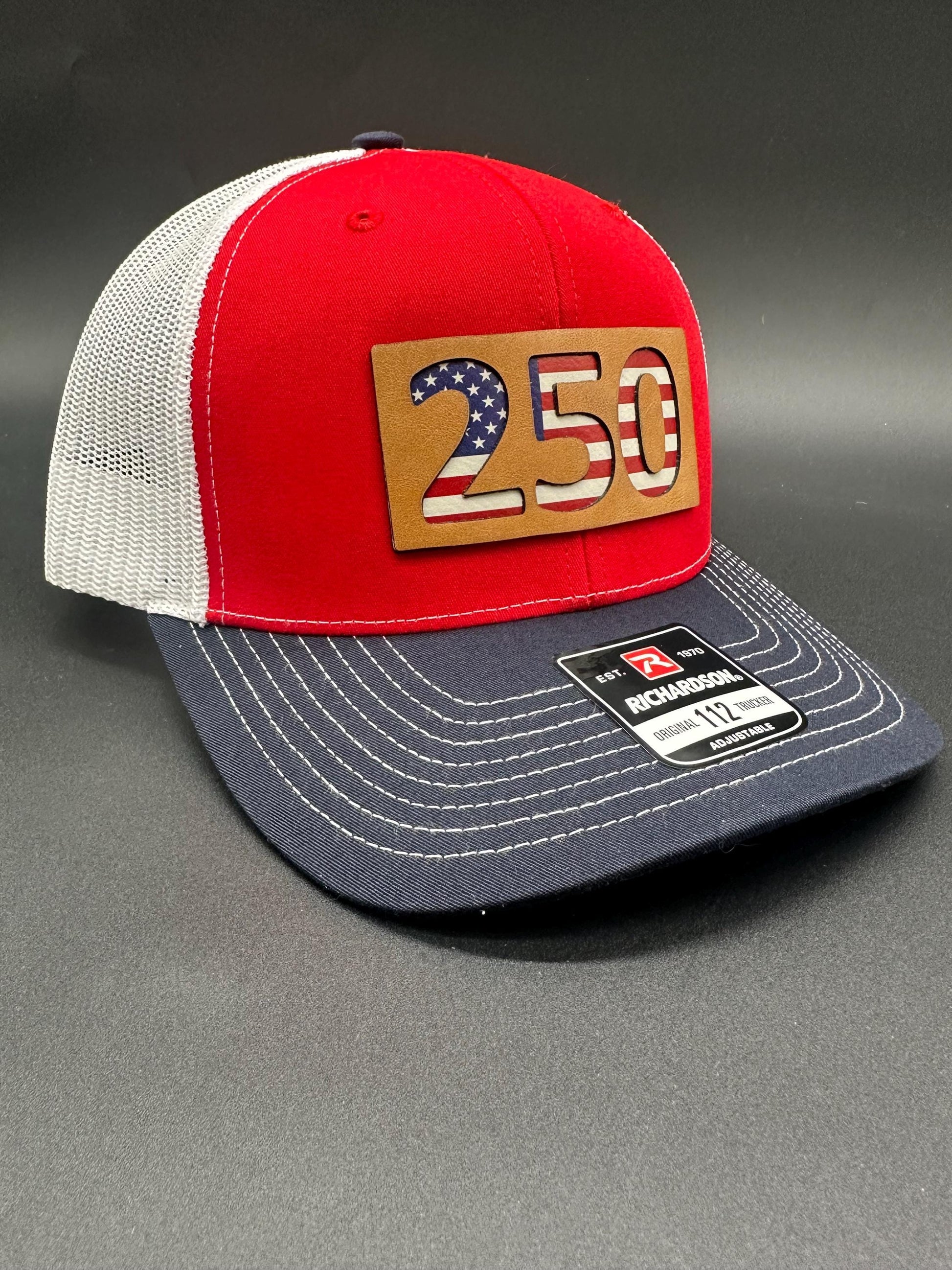 250 Year USA Hat (Dual Layer Leather Patch Hat)