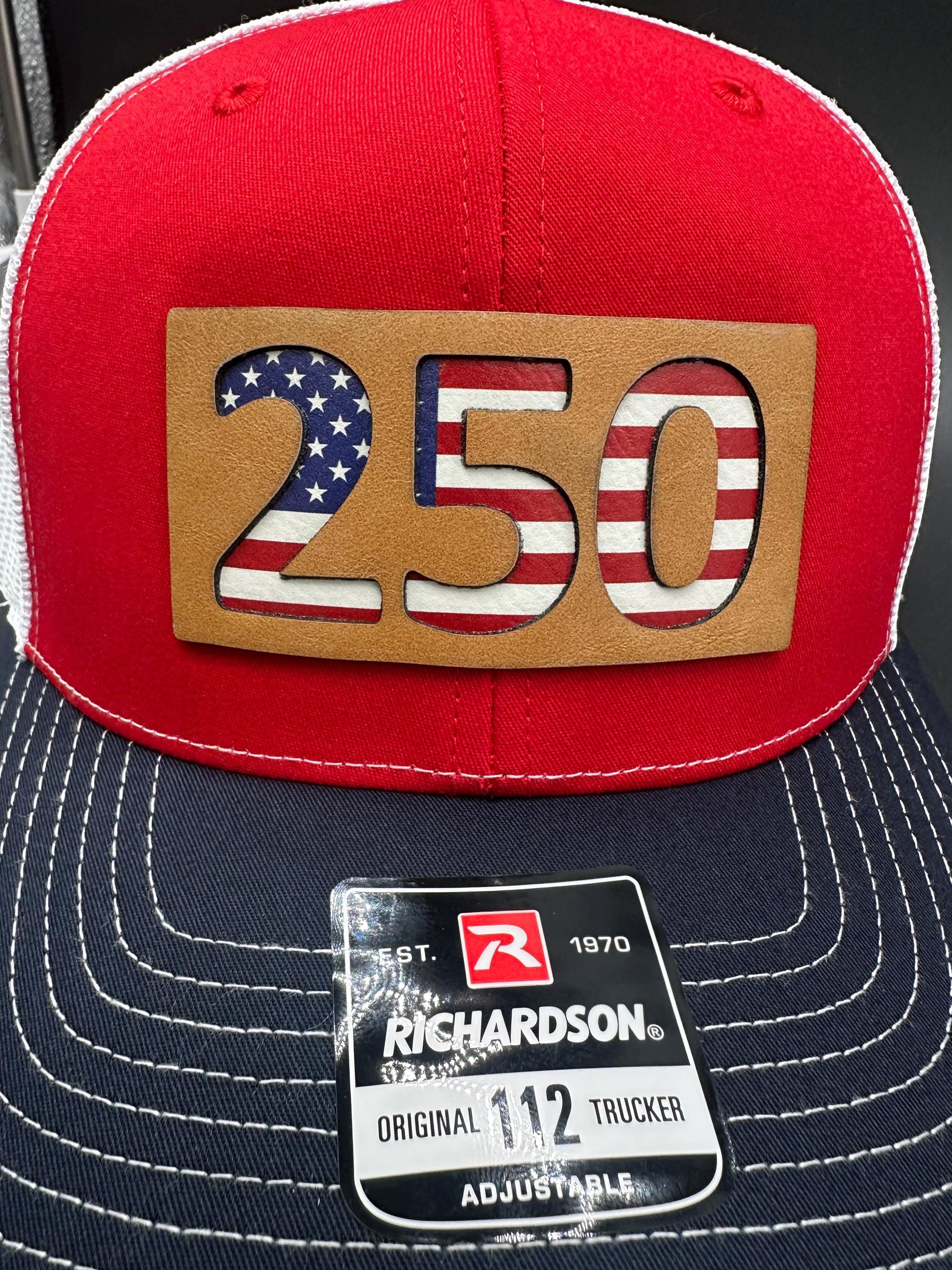 250 Year USA Hat (Dual Layer Leather Patch Hat)